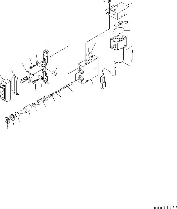Схема запчастей Komatsu PC200-8 - КЛАПАН PPC(ДЛЯ -НАВЕСН. ОБОРУД) ОСНОВН. КОМПОНЕНТЫ И РЕМКОМПЛЕКТЫ