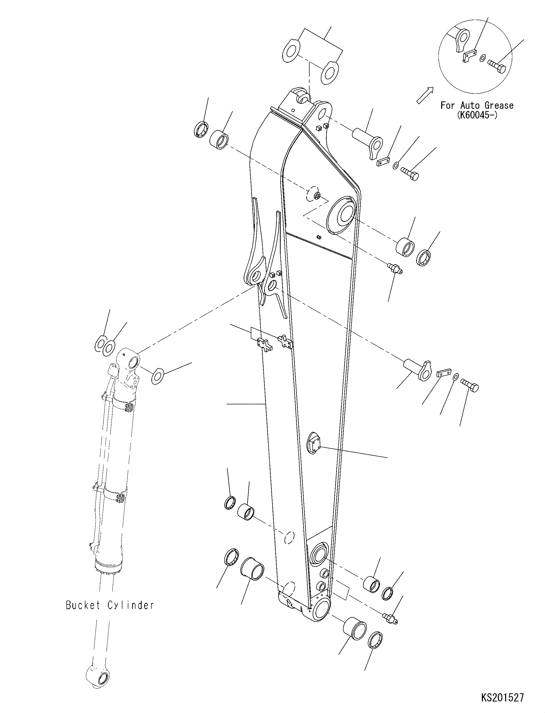 Схема запчастей Komatsu PC210-10 - РУКОЯТЬ, 9MM, РУКОЯТЬ И ПАЛЕЦ РУКОЯТЬ, 9MM
