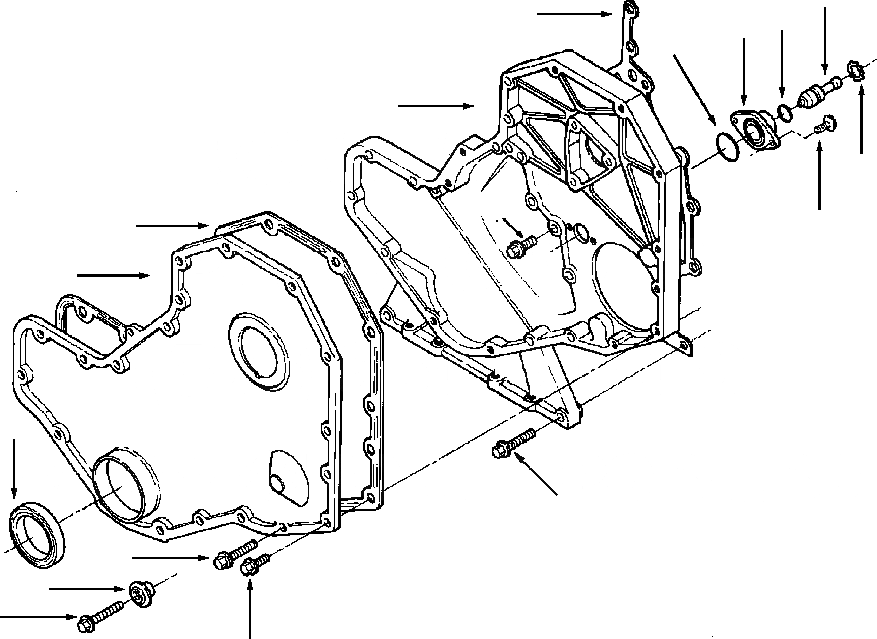 Схема запчастей Komatsu PC210LC-6LC - ПЕРЕДН. ПРИВОД COVER ДВИГАТЕЛЬ - SD-