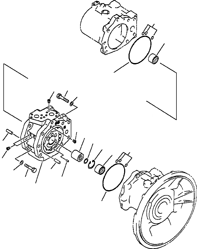 Схема запчастей Komatsu PC210LC-6LC - FIG NO. H- ОСНОВН. НАСОС (/9) (HPV 9+9+BARO-) (С КЛАПАНОМ TVC) ЦЕНТР. КОРПУС ГИДРАВЛИКА
