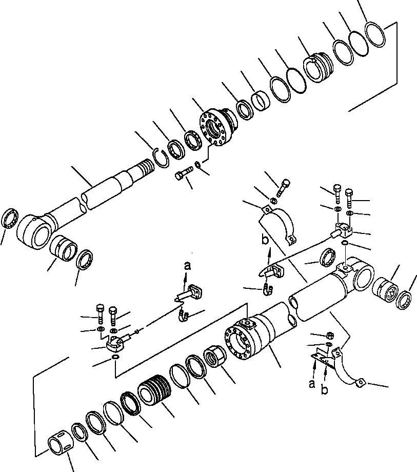 Схема запчастей Komatsu PC210LC-6LC - FIG NO. T- ЦИЛИНДР СТРЕЛЫ РАБОЧЕЕ ОБОРУДОВАНИЕ