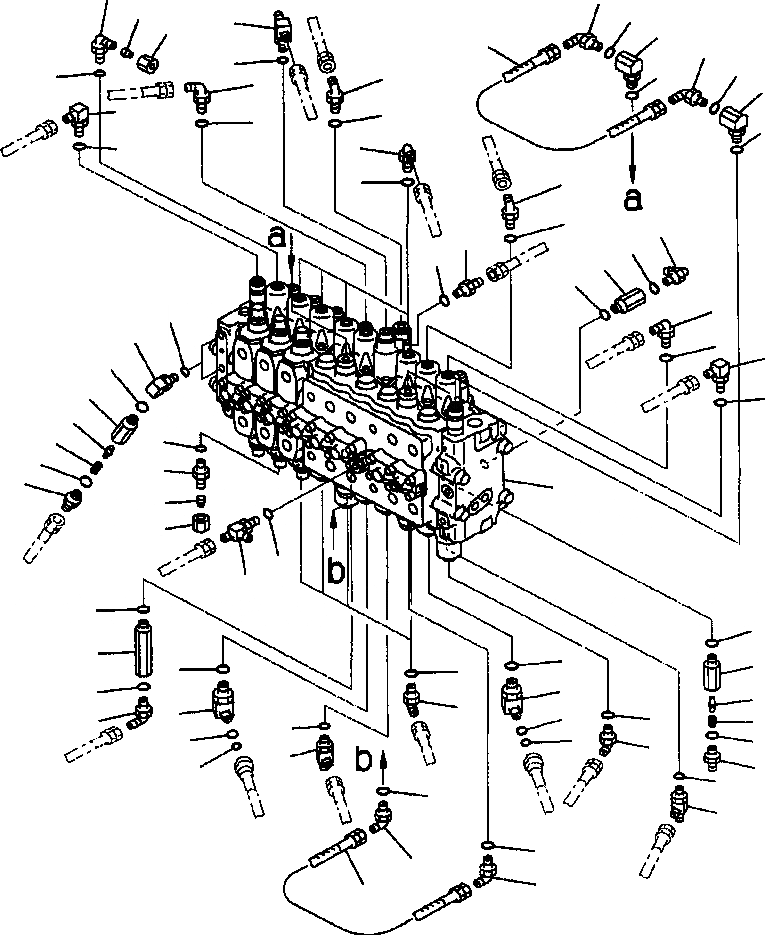 Схема запчастей Komatsu PC210LC-6LE - FIG NO. H-AA ОСНОВН. КЛАПАН ( АКТУАТОР) ГИДРАВЛИКА