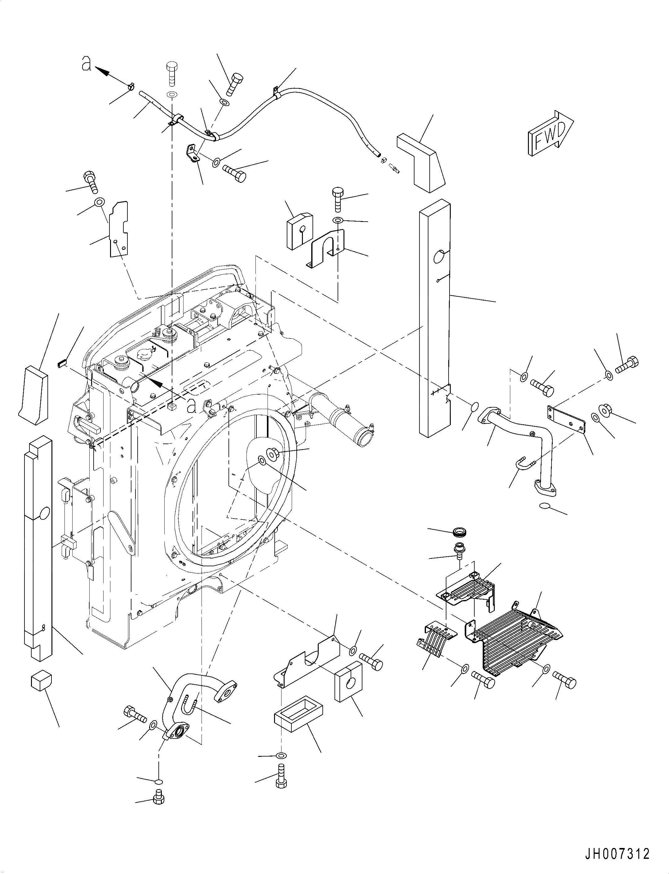 Схема запчастей Komatsu PC210LC-10 - СИСТЕМА ОХЛАЖДЕНИЯ, ЗАЩИТА ВЕНТИЛЯТОРА СИСТЕМА ОХЛАЖДЕНИЯ