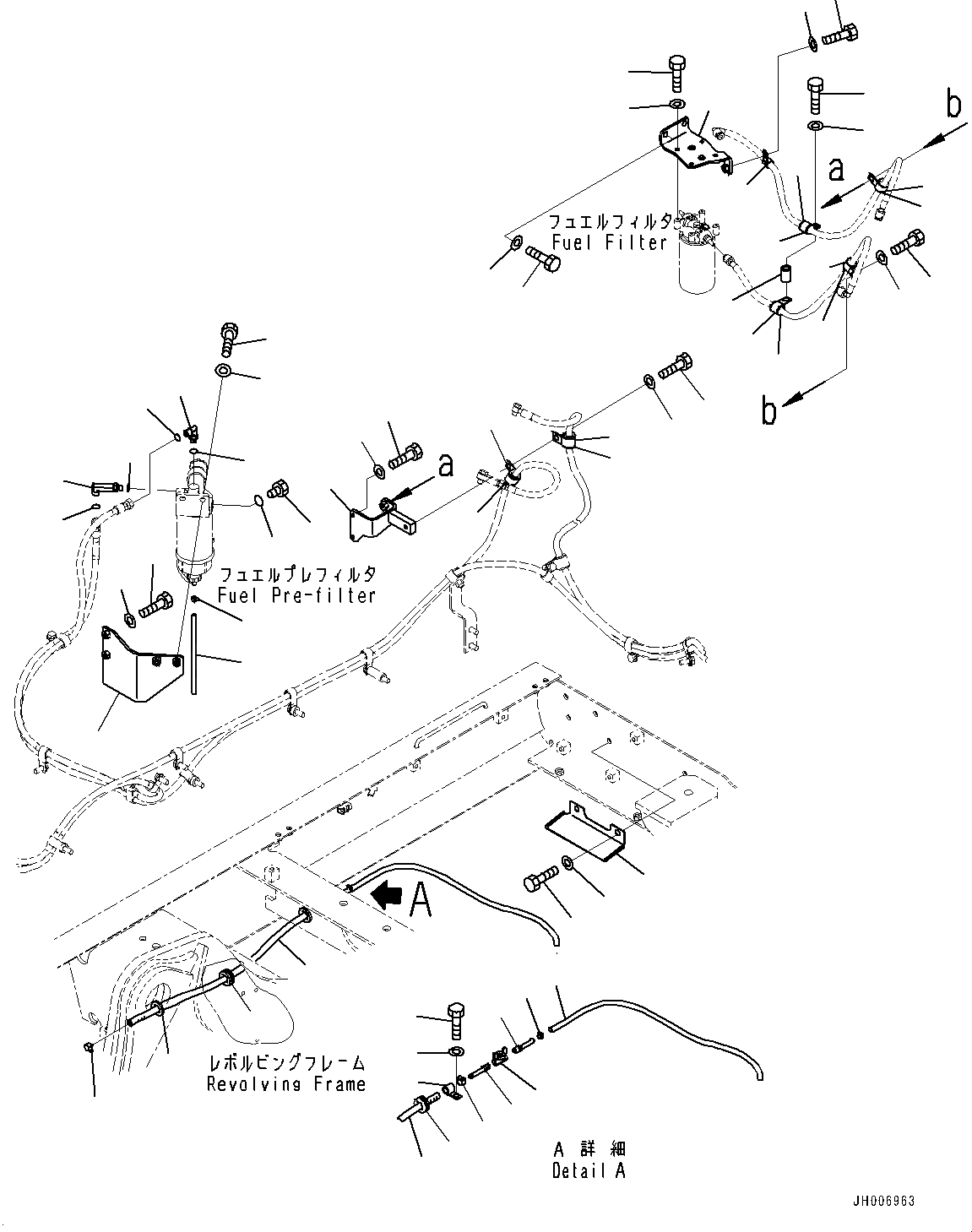 Схема запчастей Komatsu PC210LC-10 - ТОПЛИВН. ПОДАЮЩ. ТРУБЫ, УДАЛЕНН. ДРЕНАЖН. И ТОПЛИВН. ОСНОВН. FILER  ТОПЛИВН. ПОДАЮЩ. ТРУБЫ