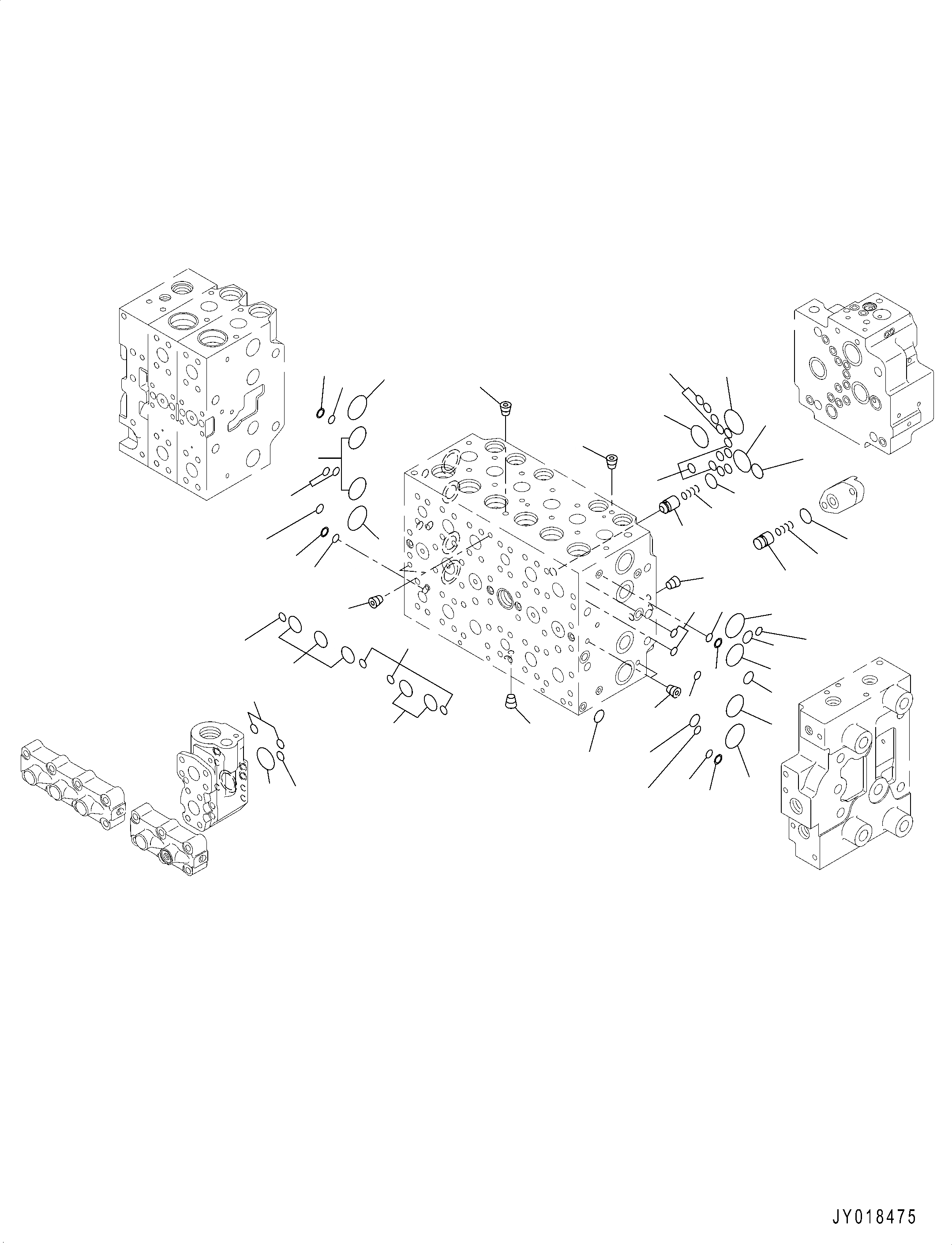 Схема запчастей Komatsu PC210LC-10 - ОСНОВН. УПРАВЛЯЮЩ. КЛАПАН, -ДОПОЛН. АКТУАТОР ТРУБЫ, АККУМУЛЯТОР, ВНУТР. ЧАСТИ (/) ОСНОВН. УПРАВЛЯЮЩ. КЛАПАН, -ДОПОЛН. АКТУАТОР ТРУБЫ, АККУМУЛЯТОР