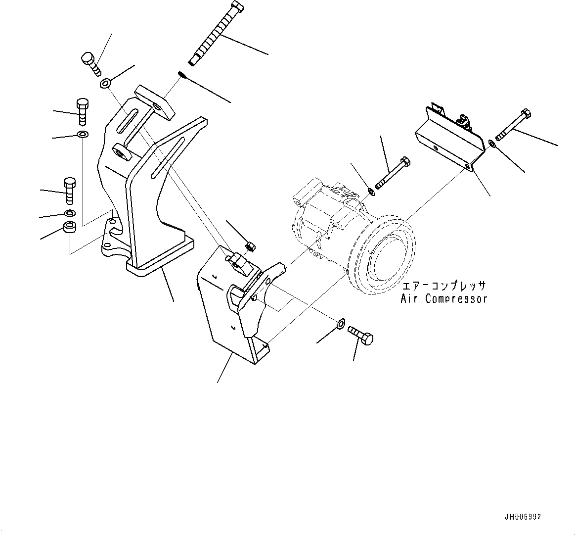 Схема запчастей Komatsu PC210LC-10 - КОНДИЦ. ВОЗДУХА, КОМПРЕССОР КРЕПЛЕНИЕ КОНДИЦ. ВОЗДУХА
