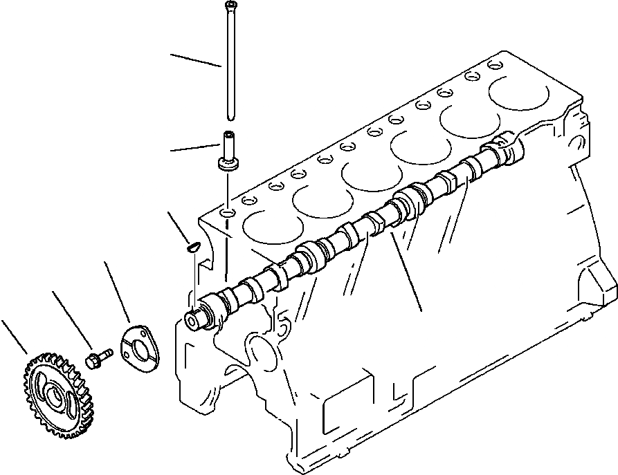 Схема запчастей Komatsu PC210LC-6L - FIG NO. A-BA7 РАСПРЕДВАЛ ДВИГАТЕЛЬ