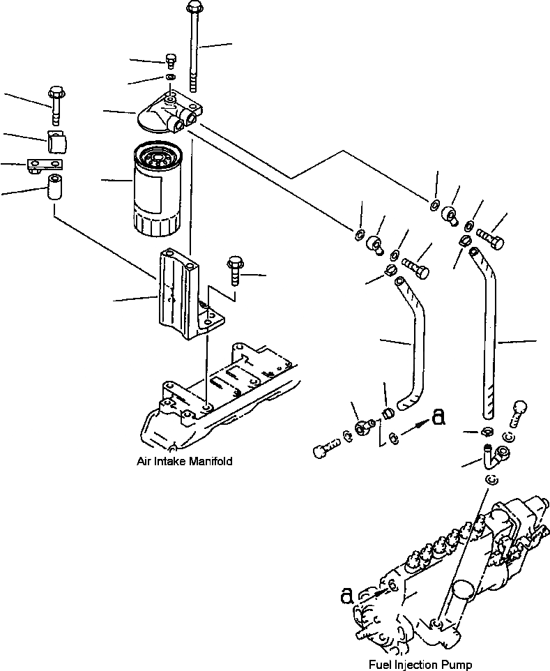 Схема запчастей Komatsu PC210LC-6L - FIG NO. A-AE ТОПЛИВН. ФИЛЬТР. ДВИГАТЕЛЬ