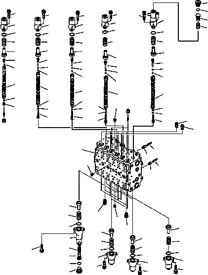 Схема запчастей Komatsu PC210LC-6L - FIG NO. H-A ОСНОВН. КЛАПАН ( АКТУАТОР) (/) КЛАПАН СЕКЦ.S PCLC- заводской номер A8 И UP ГИДРАВЛИКА