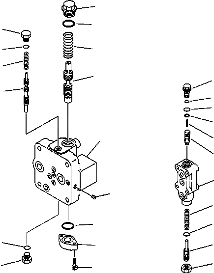 Схема запчастей Komatsu PC210LC-6L - FIG NO. H- ОСНОВН. КЛАПАН (/9), НАСОС MERGE-DIVIDER КЛАПАН И РУКОЯТЬ COUNTERBALANCE КЛАПАН PCLC- заводской номер A8 THRU A8 ГИДРАВЛИКА