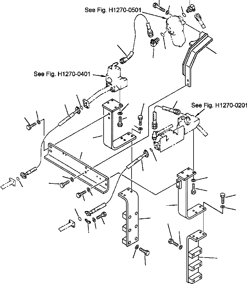Схема запчастей Komatsu PC210LC-6L - FIG NO. H7- ГИДРОЛИНИЯ НАВЕСНОЕ ОБОРУД-Е ( АКТУАТОР) (ВОЗВРАТ. ЛИНИЯ) ГИДРАВЛИКА