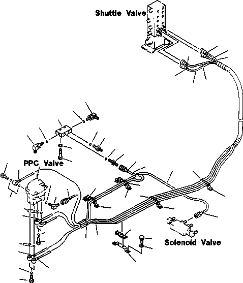 Схема запчастей Komatsu PC210LC-6L - FIG NO. K- PPC ЛИНИЯ ХОДА КАБИНА ОПЕРАТОРА И СИСТЕМА УПРАВЛЕНИЯ