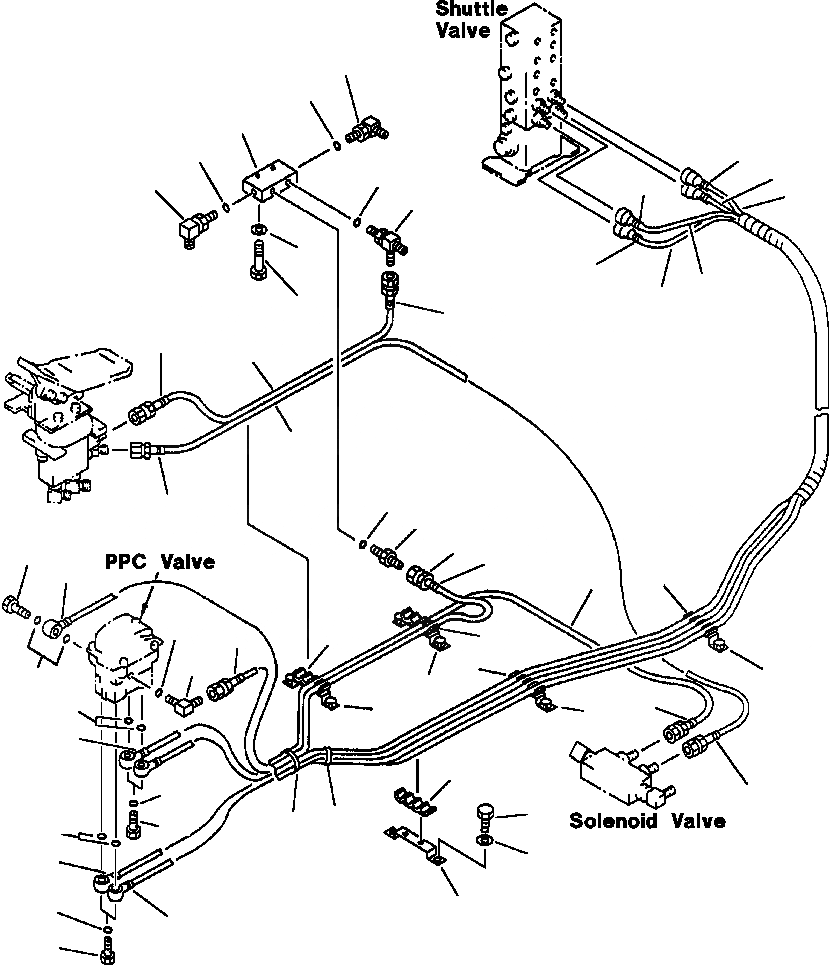 Схема запчастей Komatsu PC210LC-6L - FIG NO. K- PPC ЛИНИЯ ХОДА (С ДОПОЛН. ГИДРОЛИНИЕЙ ДЛЯ АКТУАТОР) КАБИНА ОПЕРАТОРА И СИСТЕМА УПРАВЛЕНИЯ