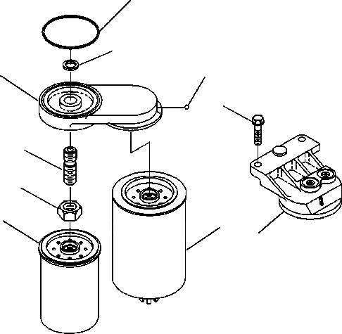 Схема запчастей Komatsu PC220LC-6LC - ТОПЛИВН. ФИЛЬТР. ДВОЙН. - УДАЛЕНН. КРЕПЛЕНИЕED ДВИГАТЕЛЬ