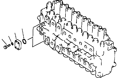 Схема запчастей Komatsu PC220LC-6LC - FIG NO. H-7 ОСНОВН. КЛАПАН (КЛАПАН ЛИНИЯ ХОДА) ( АКТУАТОР) ГИДРАВЛИКА