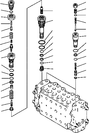 Схема запчастей Komatsu PC220LC-6LC - FIG NO. H-7 ОСНОВН. КЛАПАН (7/9) РАЗГРУЗ. КЛАПАН ГИДРАВЛИКА