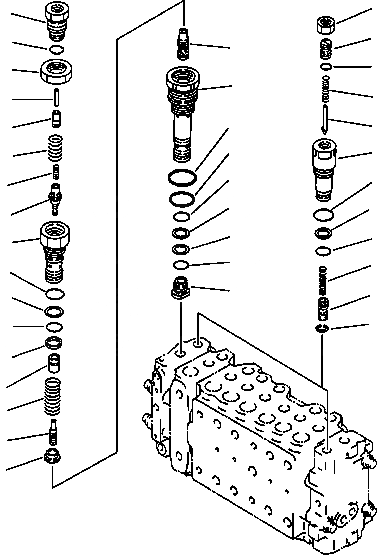 Схема запчастей Komatsu PC220LC-6LC - FIG NO. H-7 ОСНОВН. КЛАПАН ( АКТУАТОР) (7/9) РАЗГРУЗ. КЛАПАН ГИДРАВЛИКА