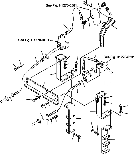 Схема запчастей Komatsu PC220LC-6LC - FIG NO. H7- ГИДРОЛИНИЯ НАВЕСНОЕ ОБОРУД-Е ( АКТУАТОР) (ВОЗВРАТ. ЛИНИЯ) ГИДРАВЛИКА