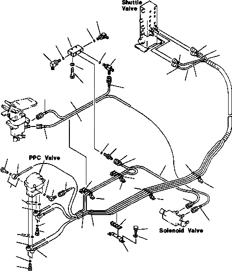 Схема запчастей Komatsu PC220LC-6LC - FIG NO. K- PPC ЛИНИЯ ХОДА (С ДОПОЛН. ГИДРОЛИНИЕЙ ДЛЯ АКТУАТОР) КАБИНА ОПЕРАТОРА И СИСТЕМА УПРАВЛЕНИЯ