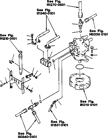 Схема запчастей Komatsu PC220LC-6LC - FIG NO. N- МОТОР ПОВОРОТА (СОЕДИНИТЕЛЬН. ЧАСТИ) (С ДОПОЛН. ГИДРОЛИНИЕЙ ДЛЯ АКТУАТОР) ПОВОРОТН. КРУГ И КОМПОНЕНТЫ