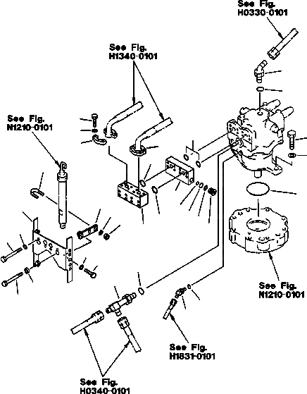 Схема запчастей Komatsu PC220LC-6LC - FIG NO. N- МОТОР ПОВОРОТА (СОЕДИНИТЕЛЬН. ЧАСТИ) (С ПОВОРОТН. DAMPENING) ПОВОРОТН. КРУГ И КОМПОНЕНТЫ