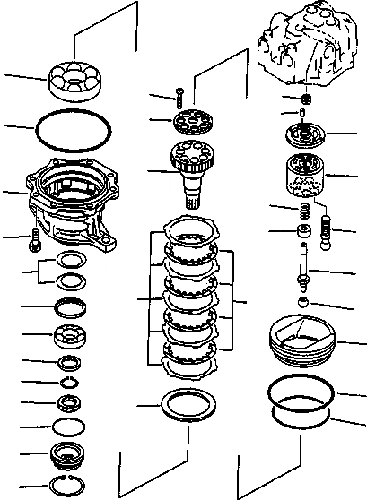 Схема запчастей Komatsu PC220LC-6LC - FIG NO. N- МОТОР ПОВОРОТА (/) ПОВОРОТН. КРУГ И КОМПОНЕНТЫ