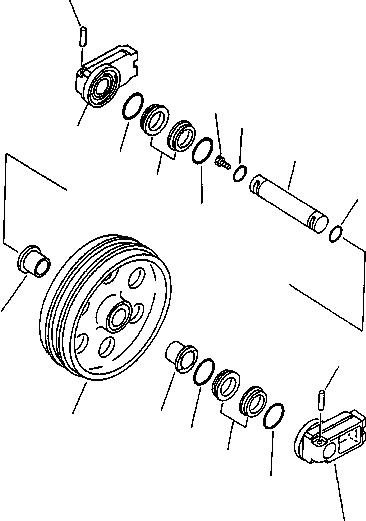 Схема запчастей Komatsu PC220LC-6LC - FIG NO. R- ПЕРЕДН. ЛЕНИВЕЦ ХОДОВАЯ (ГУСЕНИЦЫ ТИП MACHINE)