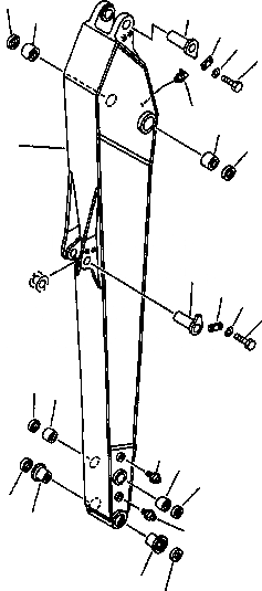 Схема запчастей Komatsu PC220LC-6LC - FIG NO. T- РУКОЯТЬ . M РАБОЧЕЕ ОБОРУДОВАНИЕ