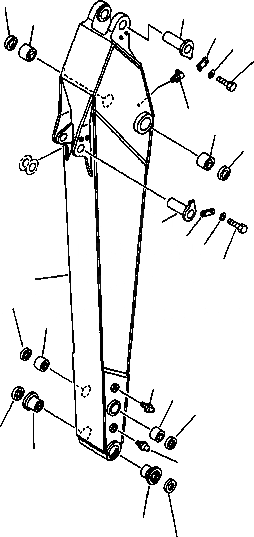 Схема запчастей Komatsu PC220LC-6LC - FIG NO. T- РУКОЯТЬ . M РАБОЧЕЕ ОБОРУДОВАНИЕ
