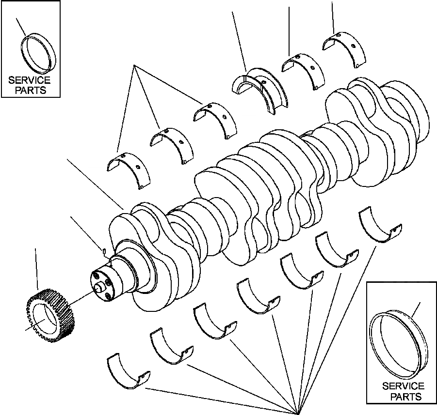 Схема запчастей Komatsu PC220LC-6LE - FIG NO. A-AA КОЛЕНВАЛ ДВИГАТЕЛЬ - SADE-