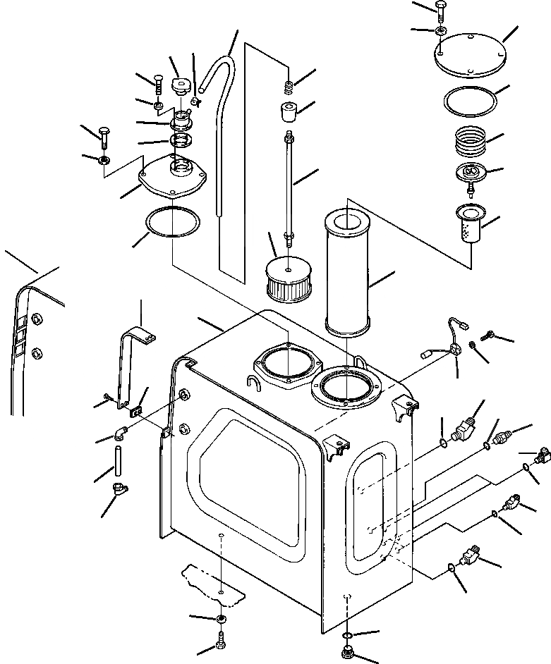 Схема запчастей Komatsu PC220LC-6LE - FIG NO. H- ГИДР. БАК. ГИДРАВЛИКА