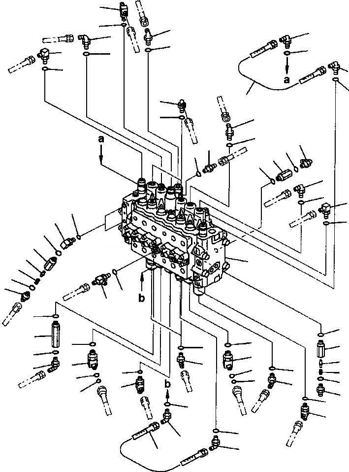 Схема запчастей Komatsu PC220LC-6LE - FIG NO. H-AA ОСНОВН. КЛАПАН ГИДРАВЛИКА