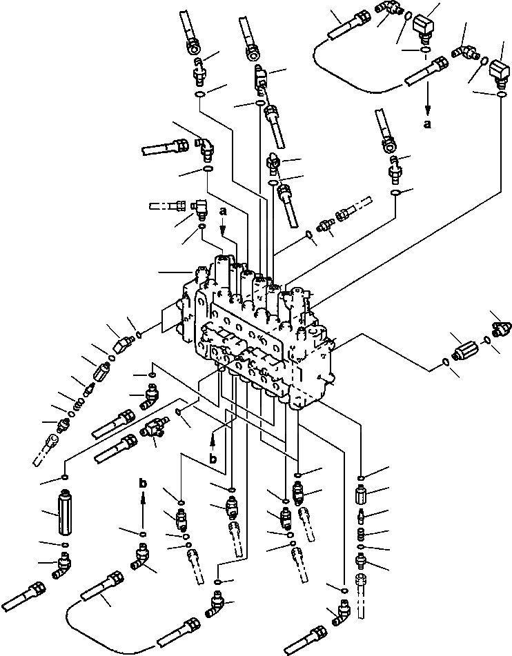 Схема запчастей Komatsu PC220LC-6LE - FIG NO. H-AA ОСНОВН. КЛАПАН С ONE АКТУАТОР ГИДРАВЛИКА