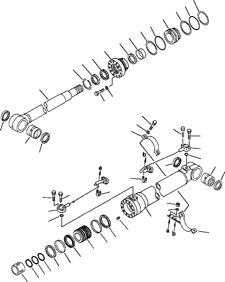 Схема запчастей Komatsu PC220LC-6LE - FIG NO. T- ЦИЛИНДР СТРЕЛЫ- С SET SCREW РАБОЧЕЕ ОБОРУДОВАНИЕ