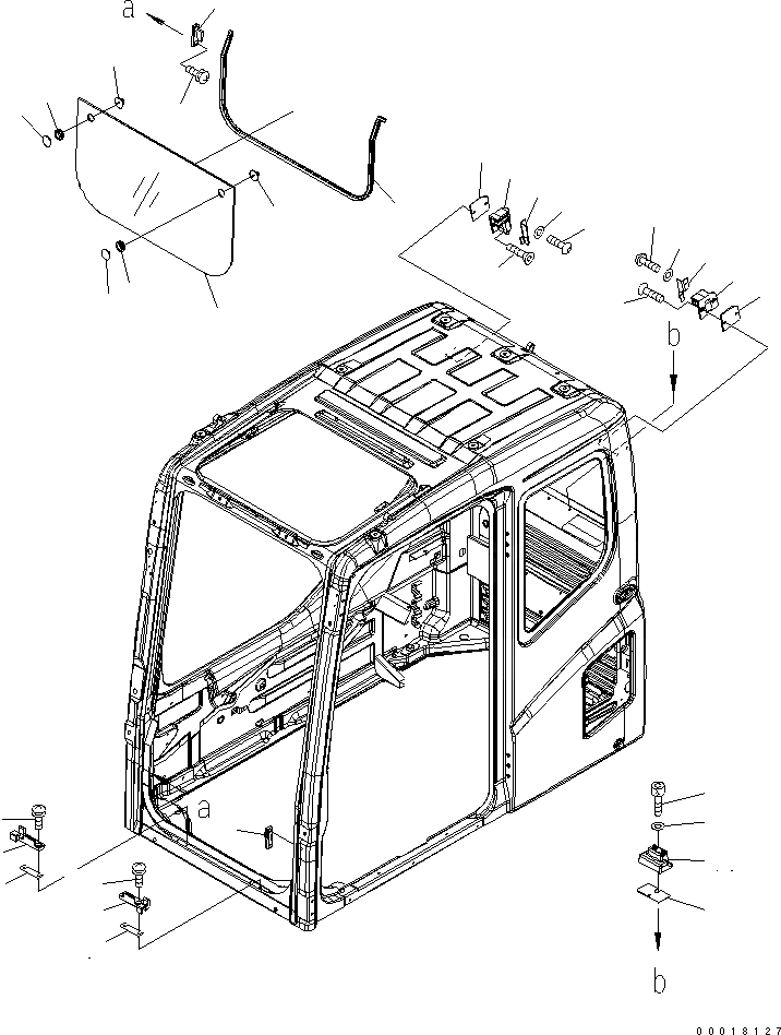 Схема запчастей Komatsu PC220LC-7L - КАБИНА (ПЕРЕДН. НИЖН. ОКНА) (ДЛЯ ANTI-АНТИВАНДАЛЬН.)(№A8-) КАБИНА ОПЕРАТОРА И СИСТЕМА УПРАВЛЕНИЯ