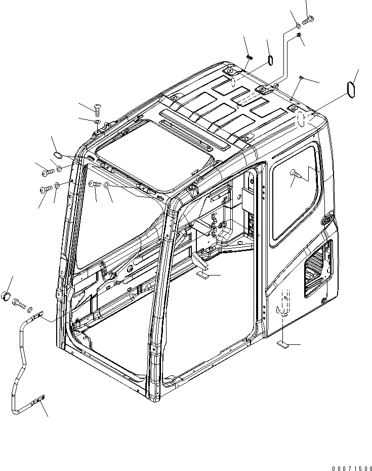 Схема запчастей Komatsu PC220LC-7L - КАБИНА (ЗАГЛУШКА БОЛТ) (ДЛЯ ANTI-АНТИВАНДАЛЬН.)(№A8-) КАБИНА ОПЕРАТОРА И СИСТЕМА УПРАВЛЕНИЯ