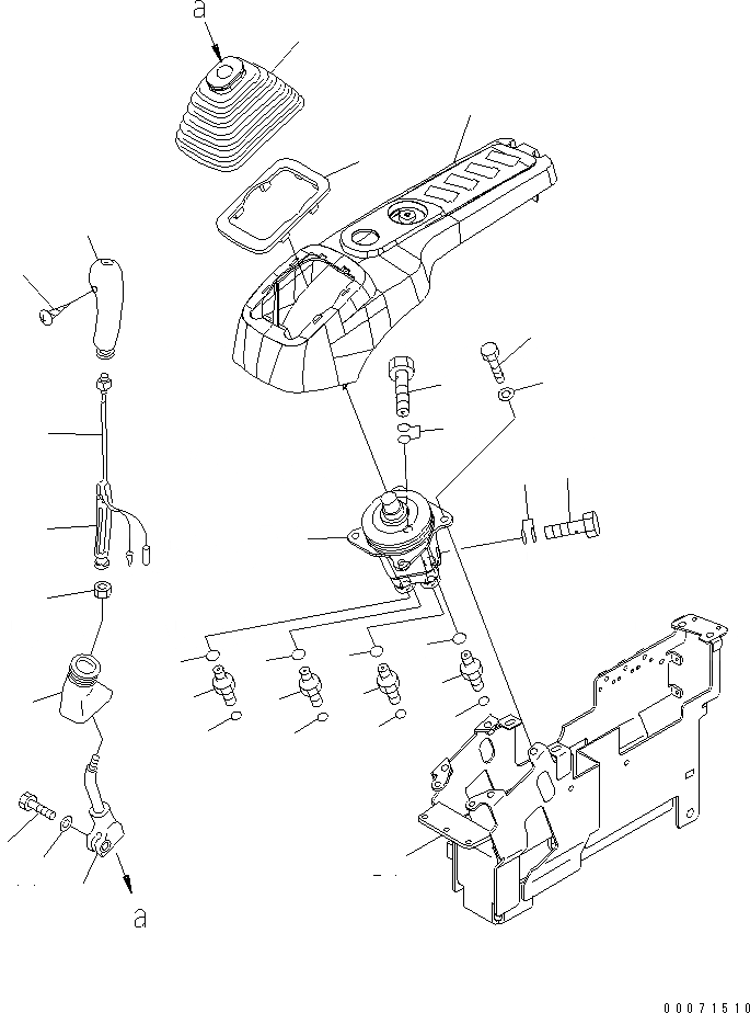 Схема запчастей Komatsu PC220LC-7L - ОСНОВН. КОНСТРУКЦИЯ (РЫЧАГ И КЛАПАН) (ПРАВ.) КАБИНА ОПЕРАТОРА И СИСТЕМА УПРАВЛЕНИЯ