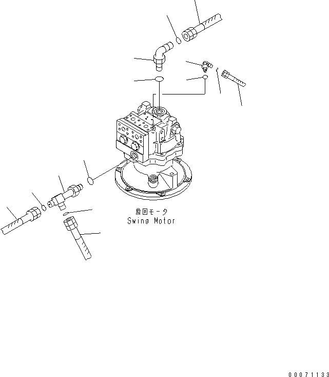 Схема запчастей Komatsu PC220LC-7L - МОТОР ПОВОРОТА (СОЕДИНИТЕЛЬН. ЧАСТИ) ПОВОРОТН. КРУГ И КОМПОНЕНТЫ