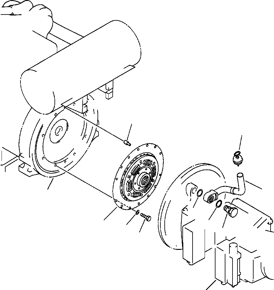 Схема запчастей Komatsu PC220LC-5 - ДЕМПФЕР КОМПОНЕНТЫ ДВИГАТЕЛЯ