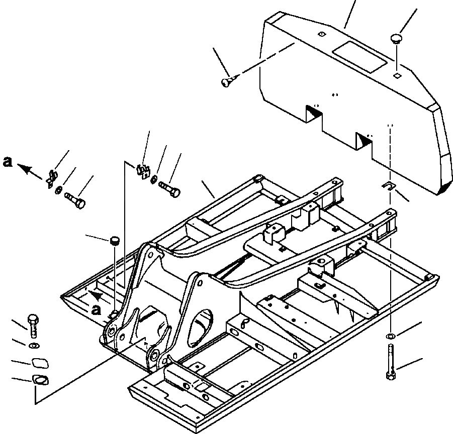 Схема запчастей Komatsu PC220LC-5 - ОСНОВНАЯ РАМА СИСТЕМА УПРАВЛЕНИЯ И ОСНОВНАЯ РАМА