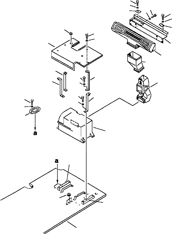 Схема запчастей Komatsu PC220LC-5 - КОНДИЦ. ВОЗДУХА И КОМПОНЕНТЫ ЧАСТИ КОРПУСА