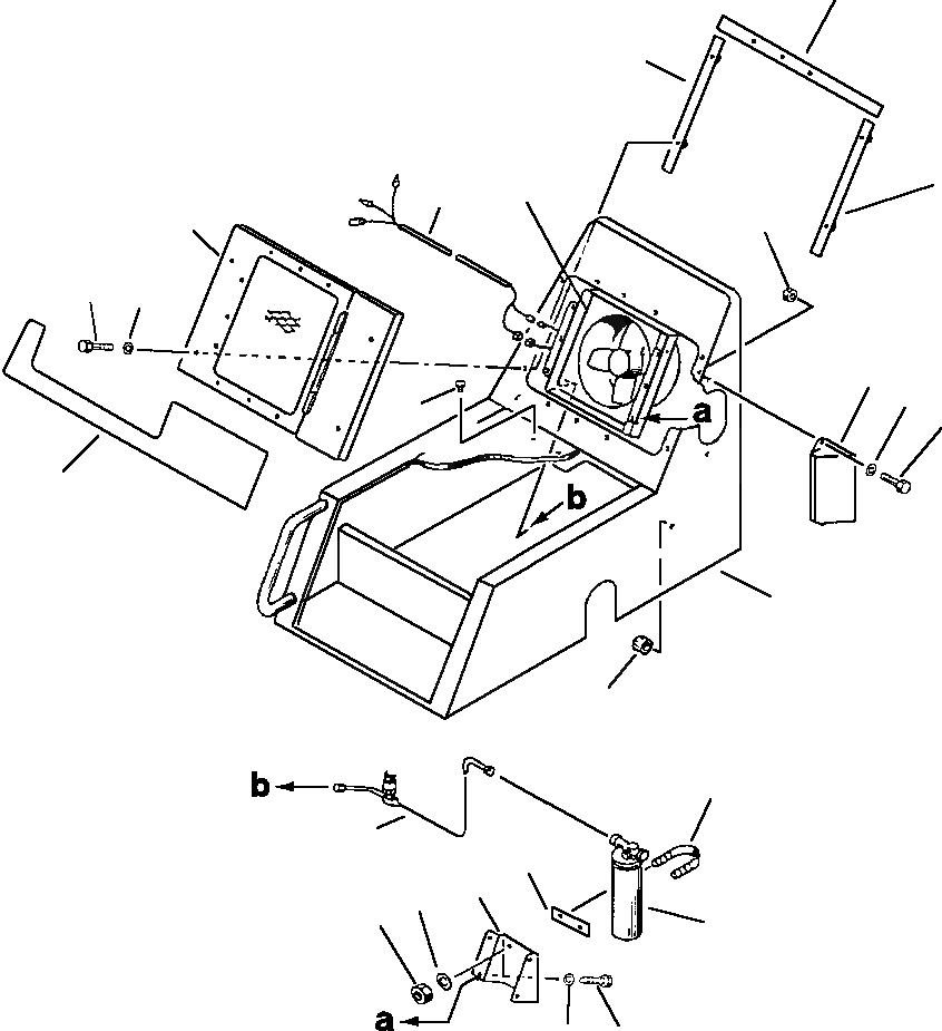 Схема запчастей Komatsu PC220LC-5 - КОНДИЦ. ВОЗДУХА КОНДЕНСАТОР И КОМПОНЕНТЫ ЧАСТИ КОРПУСА