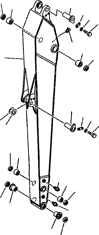 Схема запчастей Komatsu PC220LC-5 - УДЛИНН. РУКОЯТЬ . M РАБОЧЕЕ ОБОРУДОВАНИЕ (ЭКСКАВАТ.)