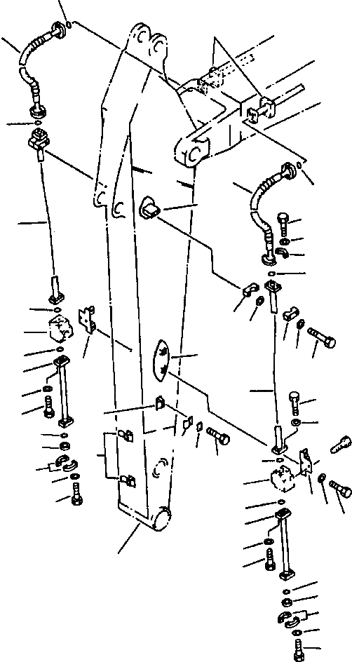 Схема запчастей Komatsu PC220LC-5 - ВСПОМОГ. ГИДРОЛИНИЯ РУКОЯТЬ РАБОЧЕЕ ОБОРУДОВАНИЕ (ЭКСКАВАТ.)