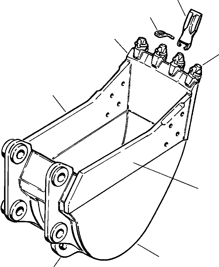 Схема запчастей Komatsu PC220LC-5 - КОВШ - KOMATSU 88MM ШИР. РАБОЧЕЕ ОБОРУДОВАНИЕ (ЭКСКАВАТ.)