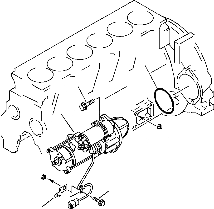 Схема запчастей Komatsu PC220LC-5 - CRANKING МОТОР КРЕПЛЕНИЕ ЭЛЕКТРИКА