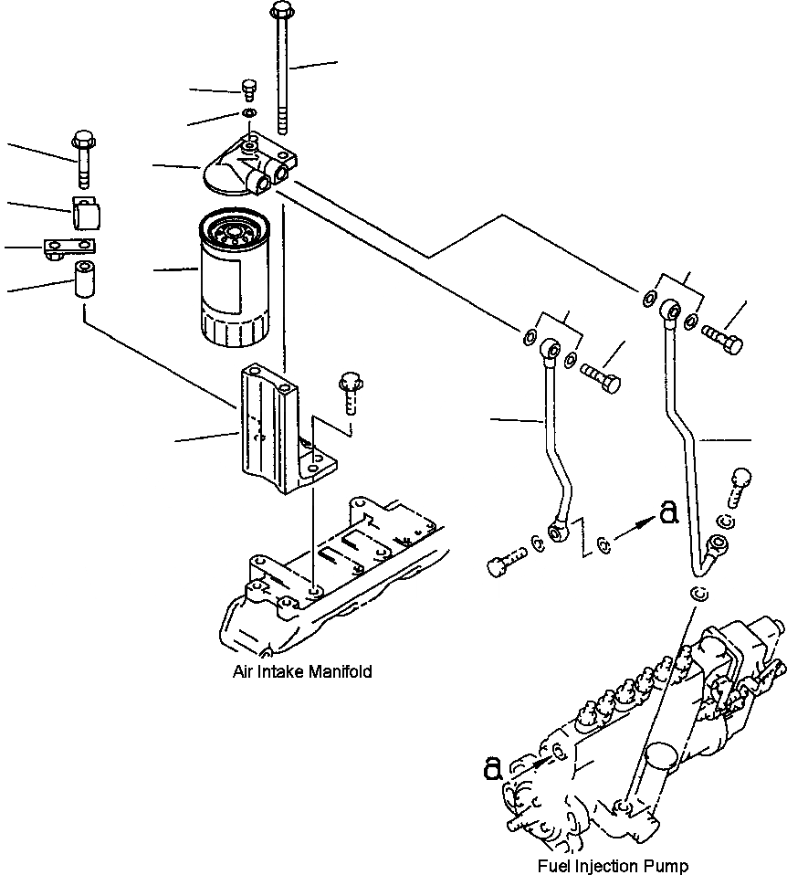 Схема запчастей Komatsu PC220LC-6L - FIG NO. A-AE7 ТОПЛИВН. ФИЛЬТР. ДВИГАТЕЛЬ - SAD9L-