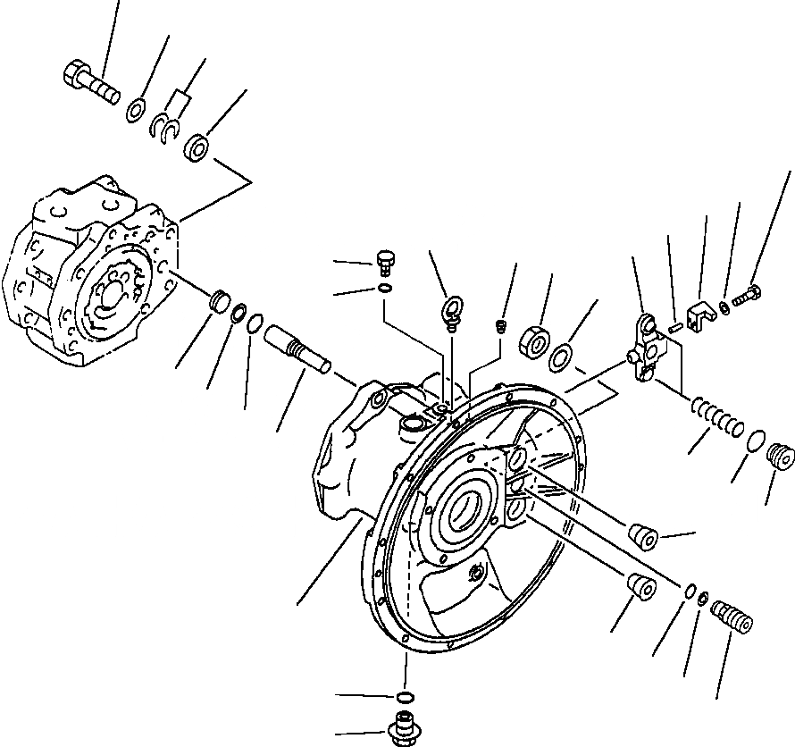 Схема запчастей Komatsu PC220LC-6L - FIG NO. H- ОСНОВН. НАСОС (/9) (HPV 9+9+BARO-) (С КЛАПАНОМ TVC) НАСОС ASSEMBLY И ПЕРЕДН. КОРПУС ГИДРАВЛИКА