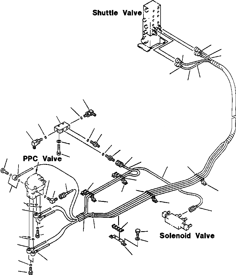Схема запчастей Komatsu PC220LC-6L - FIG NO. K- PPC ЛИНИЯ ХОДА КАБИНА ОПЕРАТОРА И СИСТЕМА УПРАВЛЕНИЯ
