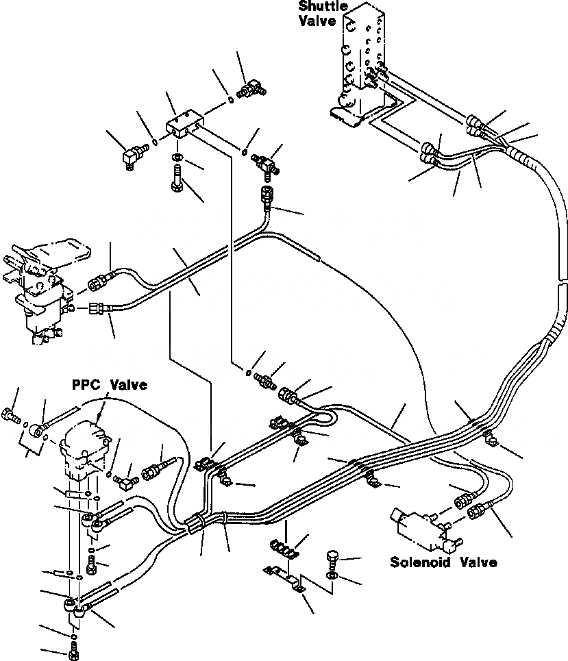Схема запчастей Komatsu PC220LC-6L - FIG NO. K- PPC ЛИНИЯ ХОДА (С ДОПОЛН. ГИДРОЛИНИЕЙ ДЛЯ АКТУАТОР) КАБИНА ОПЕРАТОРА И СИСТЕМА УПРАВЛЕНИЯ
